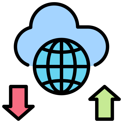 Icono de la nube, servicio online